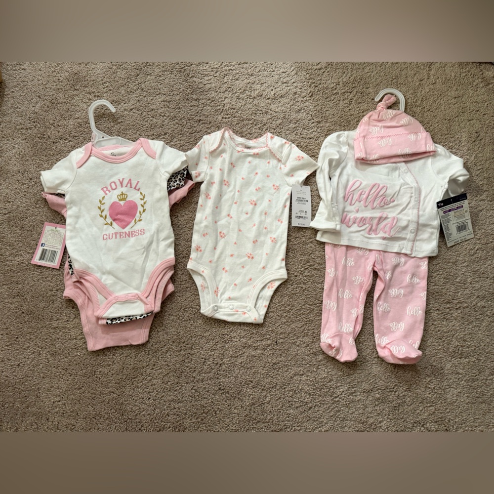 Gerber Pink and White Bodysuit